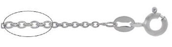 18 inch 1.4mm Sterling Silver Oval Cable Chain