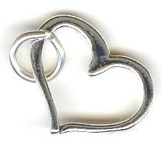SS6499 1 17x13mm Sterling Heart Pendant
