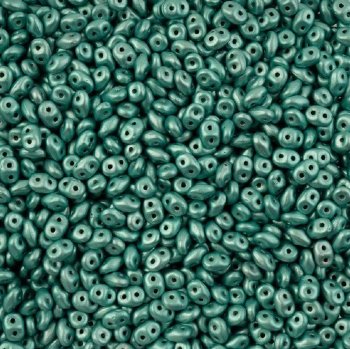 DUO-33405 10 Grams Alucolour Mint 2.5x5mm Superduo Beads