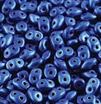 DUO-24203 10 Grams Metalust Crown Blue 2.5x5mm Superduo Beads