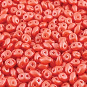 DUO24006 - 10 Grams Pearl Shine Light Coral 2.5x5mm Superduo Beads