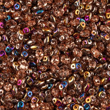 DUO29500 - 10 Grams Rosaline Sliperit 2.5x5mm Superduo Beads