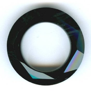 1 20mm Jet Swarovski Faceted Ring