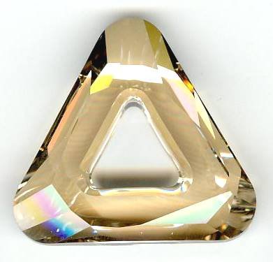 1 30mm Swarovski Golden Shadow Triangle