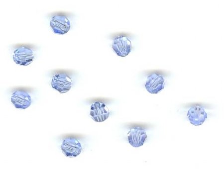 10 4mm Round Swarovski Light Sapphire