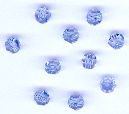 10 4mm Round Provence Lavender Swarovski Beads