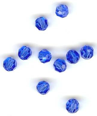 10 4mm Round Swarovski Sapphire