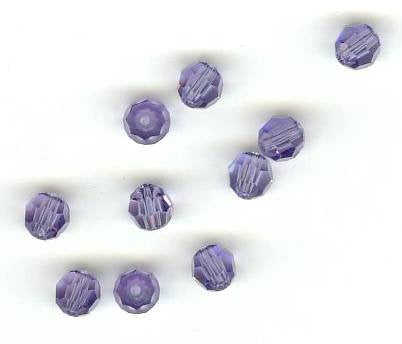 10 4mm Round Swarovski Tanzanite