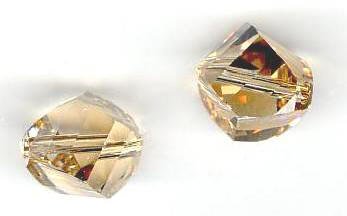 1 10mm Swarovski Crystal Golden Shadow Helix