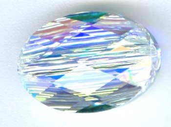 1 14x10mm Crystal AB Swarovski Oval Bead