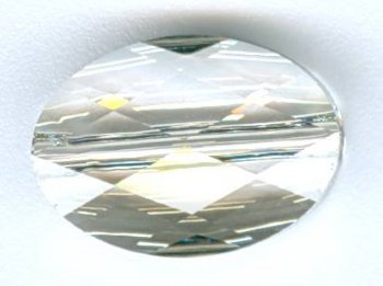 1 14x10mm Silver Shade Swarovski Oval Bead