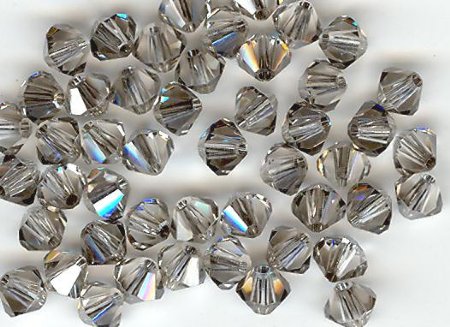 25 4mm Satin Crystal Bicone Swarovski
