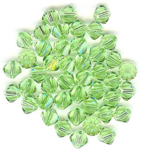 25 Peridot 5mm Bicone Swarovski