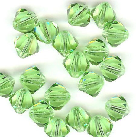 10 8mm Peridot Bicone Swarovski
