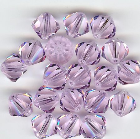10 8mm Violet Bicone Swarovski