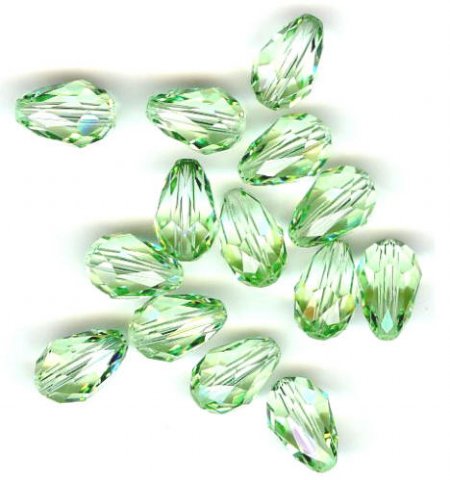 1 9x6mm Chrysolite Swarovski Teardrop
