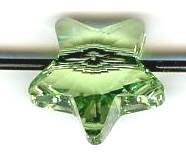 12mm Swarovski Peridot Star Bead