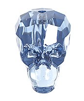 13mm Swarovski Denim Skull Bead