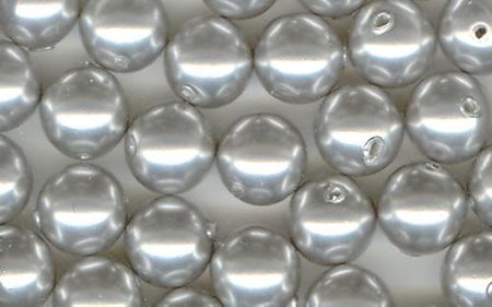25 6mm Light Grey Swarovski Pearls