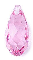 1 13x6.5mm Light Rose Swarovski Briolette Drop