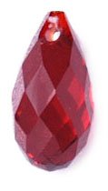 1 13x6.5mm Siam Swarovski Briolette Drop