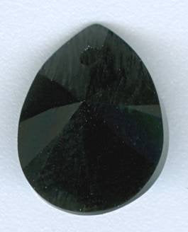 12mm Jet Swarovski Mini Pear Drop Pendant