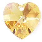 1, 10mm Topaz AB Swarovski Heart