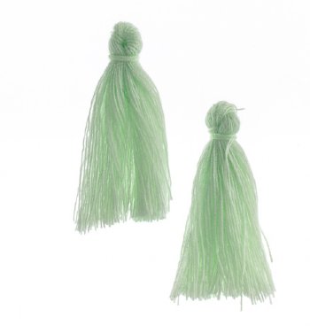 Pack of 10, 1 Inch Seafoam Cotton Tassels
