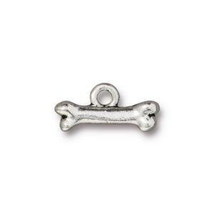 1, 7.5x16mm TierraCast Antique Silver Dog Bone Pendant