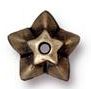 1 7mm TierraCast Brass Oxide Star Bead Cap