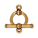 1 12mm TierraCast Antique Gold Plain Toggle