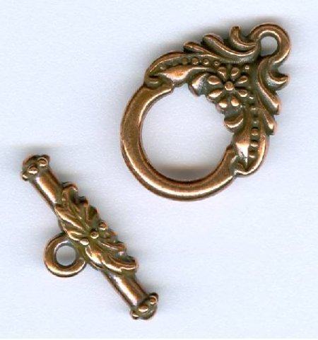 1 13mm TierraCast Antique Copper Garland Toggle