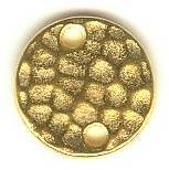 1 11mm 2-Hole TierraCast Gold Hammered Flat Round Link