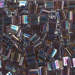TL0296 5.2 Grams Transparent Root Beer Brown AB Two Hole Miyuki Tila Beads