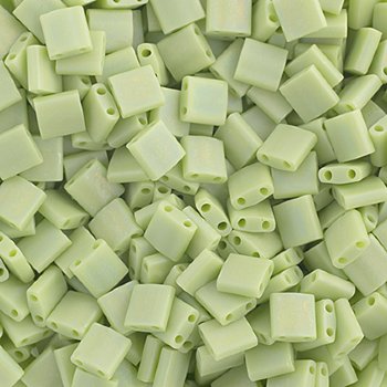 TL0416FR 5.2 Grams Opaque Matte Chartreuse AB Two Hole Miyuki Tila Beads