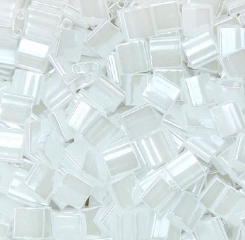 TL0511 5.2 Grams Opaque White Lustre Two Hole Miyuki Tila Beads