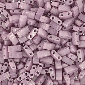 TLHC-0599 5.2 Grams Opaque Mauve AB Half Cut Two Hole Miyuki Tila Beads
