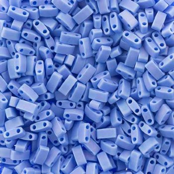 TLHC-0417LFR 5.2 Grams Matte Opaque Light Lapis AB Half Cut Two Hole Miyuki Tila Beads