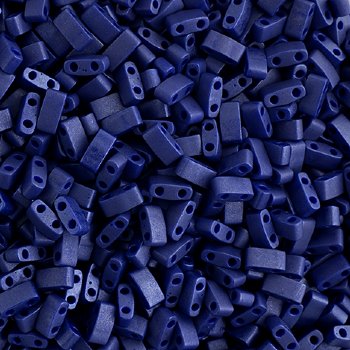 TLHC-2075 5.2 Grams Opaque Matte Cobalt Half Cut Two Hole Miyuki Tila Beads