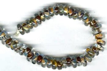 10 9mm Unicorne Donut Beads - Fossil