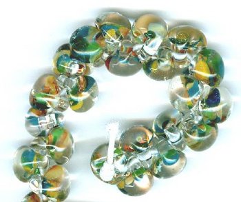 10 10mm Unicorne Mango Tango Teardrop Beads (22206)