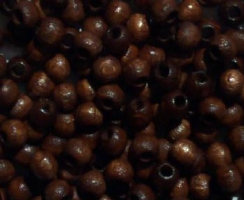 100 4mm Dark Brown Round Wood Beads