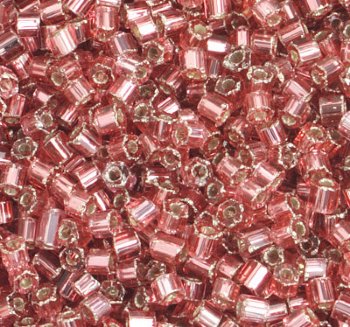 1 Hank of 10/0 Two-Cut Silver Lined Pink