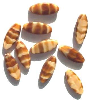 10 20x8mm Flat Oval Caramel Tortoise