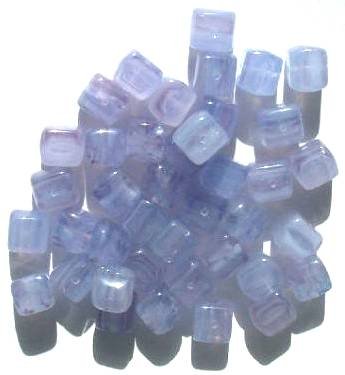40 8x9mm Crystal Violet Pink Marble Cubes