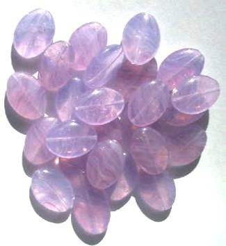 25 16x11mm Flat Oval Marble Crystal Violet Pink