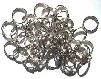 50 12mm Nickel Plated Split Rings