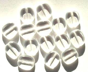 10 14mm Flat Cut Oval Window Bead Crystal