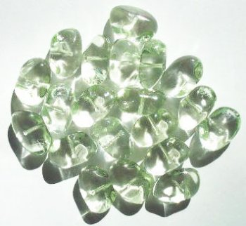 20 18x12x9mm Light Green Potato Nugget Beads
