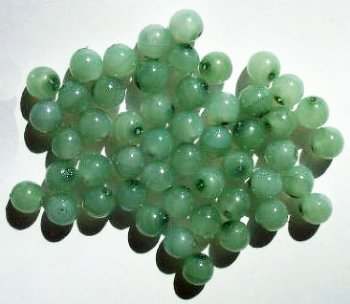 25 8mm Translucent Dyed & Coated Antique Green Round Beads